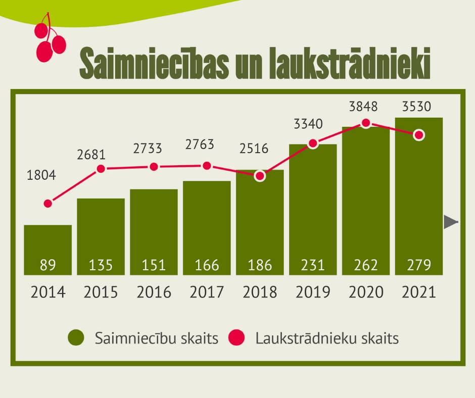 LAD apkopojis informāciju par 2021 gada sezonas laukstrādniekiem